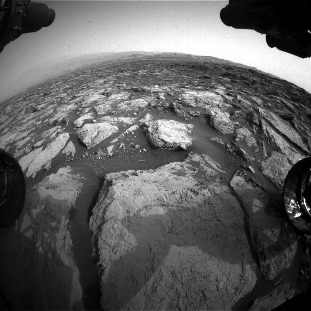 Nasa's Mars rover Curiosity acquired this image using its Front Hazard Avoidance Camera (Front Hazcam) on Sol 1482, at drive 1572, site number 58