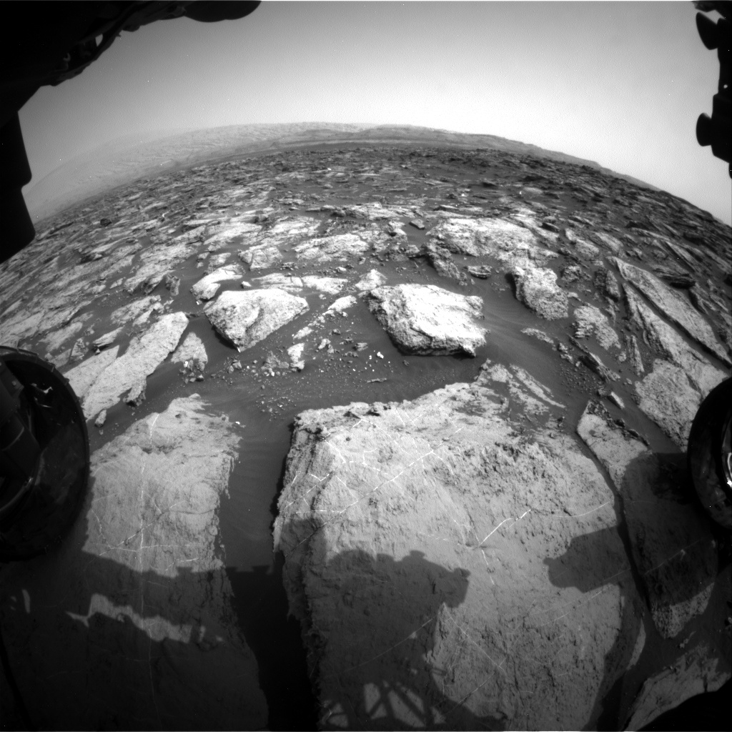 Nasa's Mars rover Curiosity acquired this image using its Front Hazard Avoidance Camera (Front Hazcam) on Sol 1483, at drive 1572, site number 58