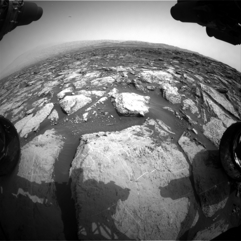 Nasa's Mars rover Curiosity acquired this image using its Front Hazard Avoidance Camera (Front Hazcam) on Sol 1483, at drive 1572, site number 58