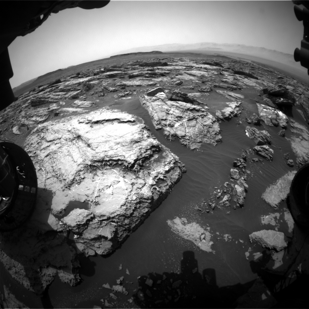 Nasa's Mars rover Curiosity acquired this image using its Front Hazard Avoidance Camera (Front Hazcam) on Sol 1488, at drive 1986, site number 58