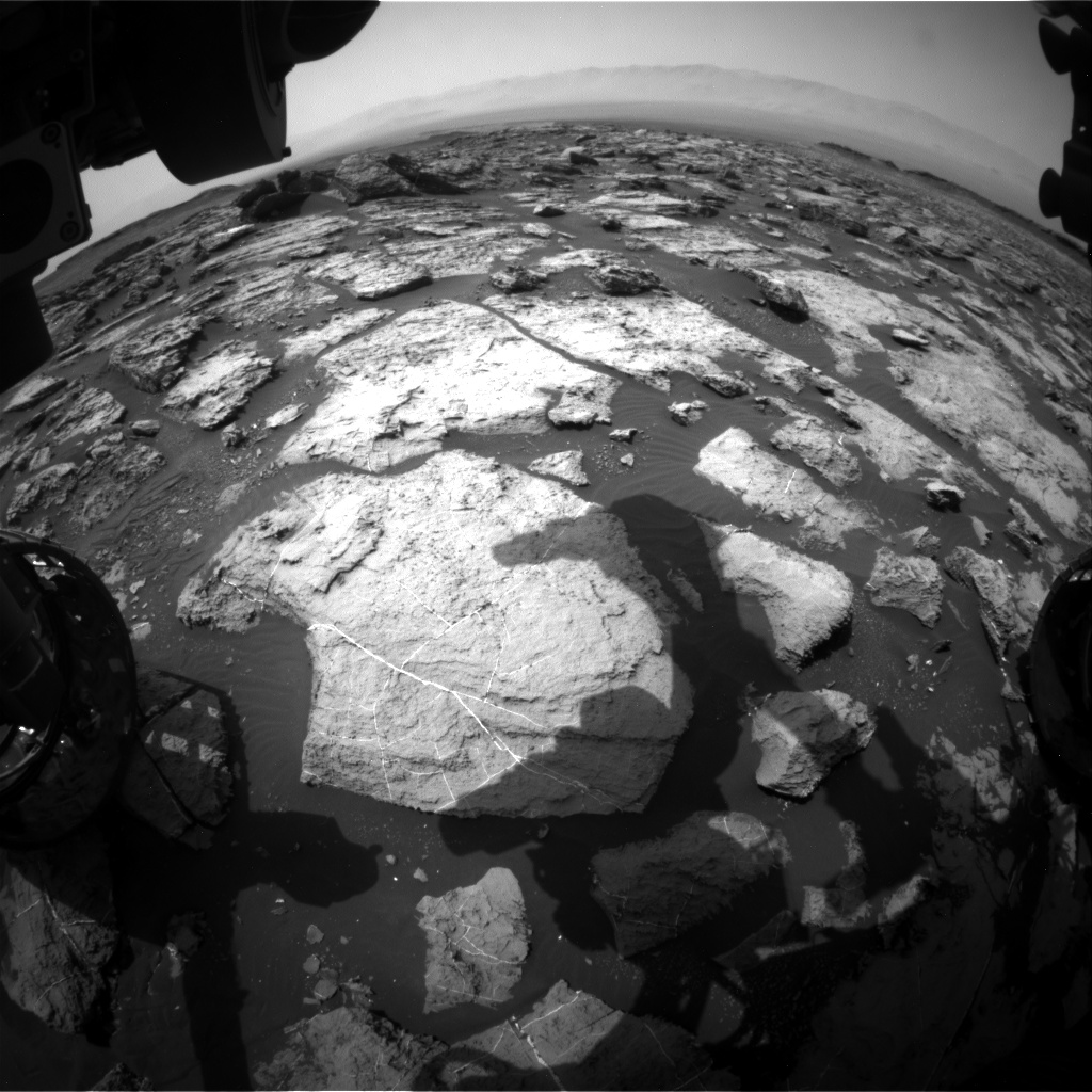 Nasa's Mars rover Curiosity acquired this image using its Front Hazard Avoidance Camera (Front Hazcam) on Sol 1490, at drive 2046, site number 58