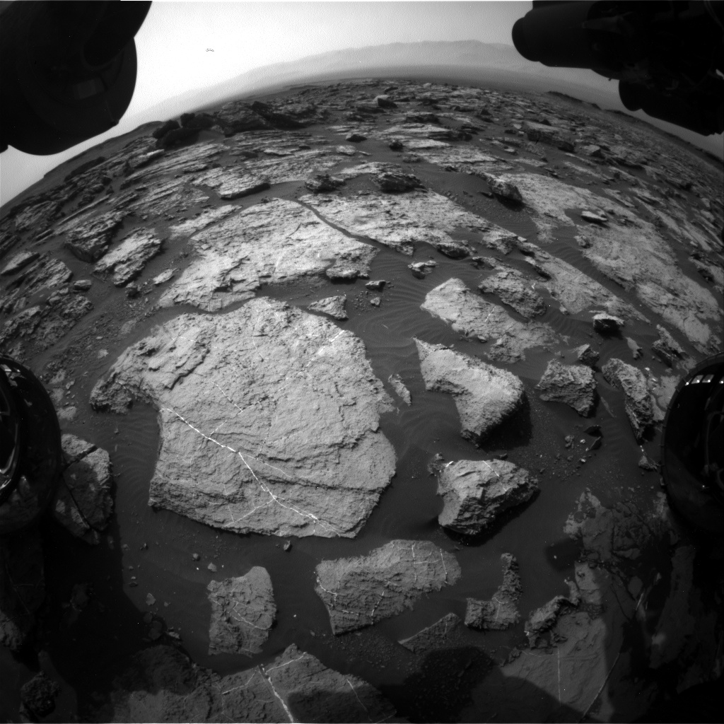 Nasa's Mars rover Curiosity acquired this image using its Front Hazard Avoidance Camera (Front Hazcam) on Sol 1494, at drive 2046, site number 58