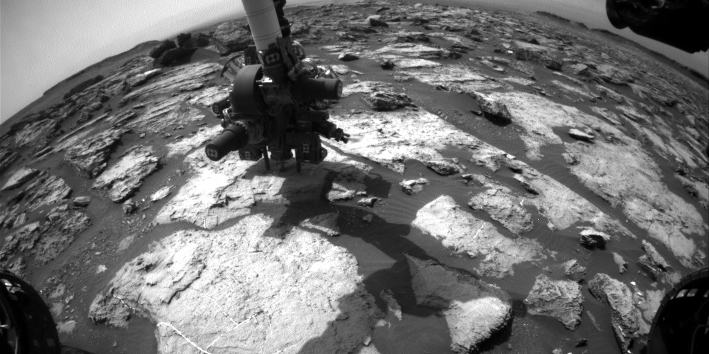 Nasa's Mars rover Curiosity acquired this image using its Front Hazard Avoidance Camera (Front Hazcam) on Sol 1495, at drive 2046, site number 58