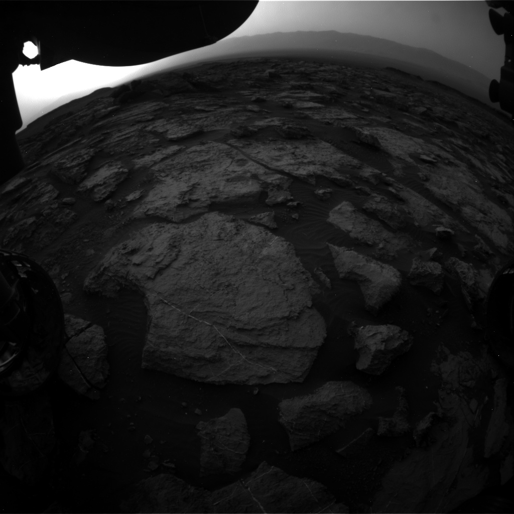 Nasa's Mars rover Curiosity acquired this image using its Front Hazard Avoidance Camera (Front Hazcam) on Sol 1496, at drive 2046, site number 58