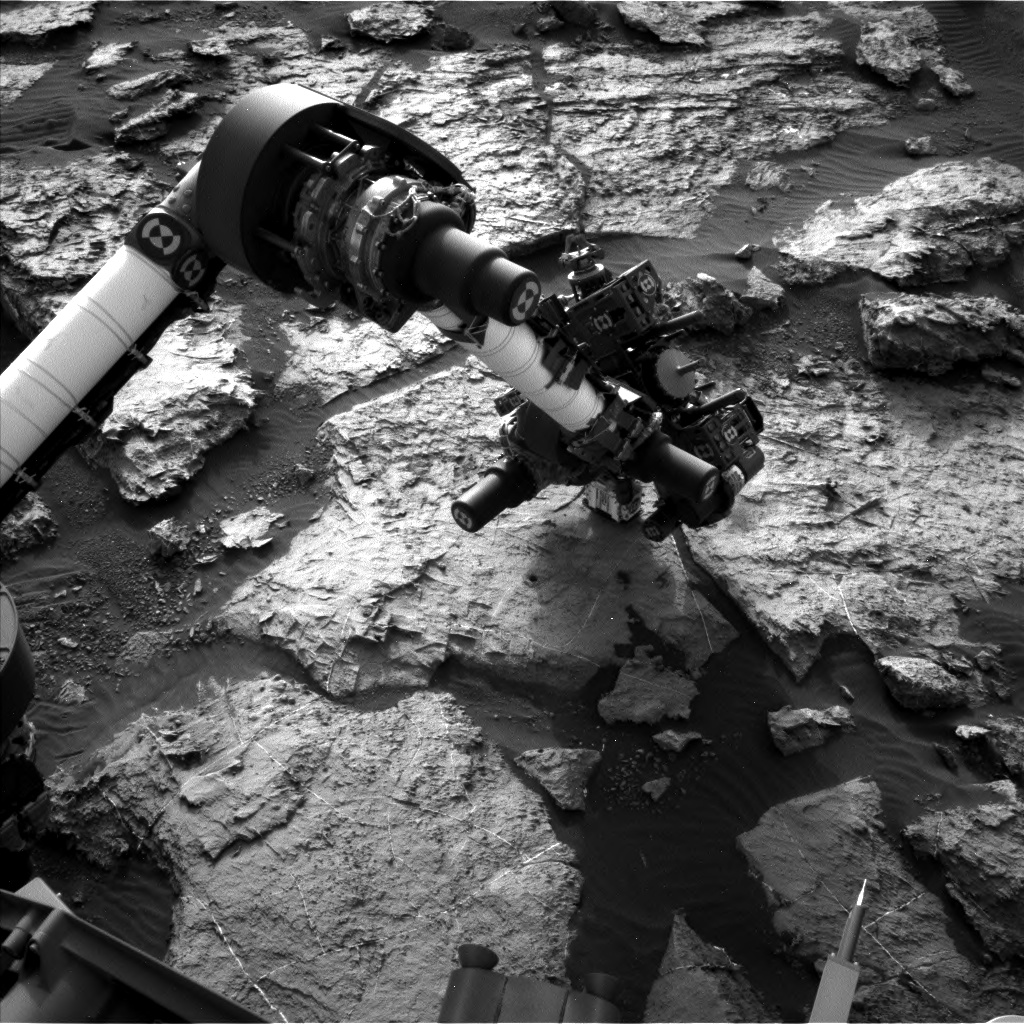 Nasa's Mars rover Curiosity acquired this image using its Left Navigation Camera on Sol 1497, at drive 2046, site number 58