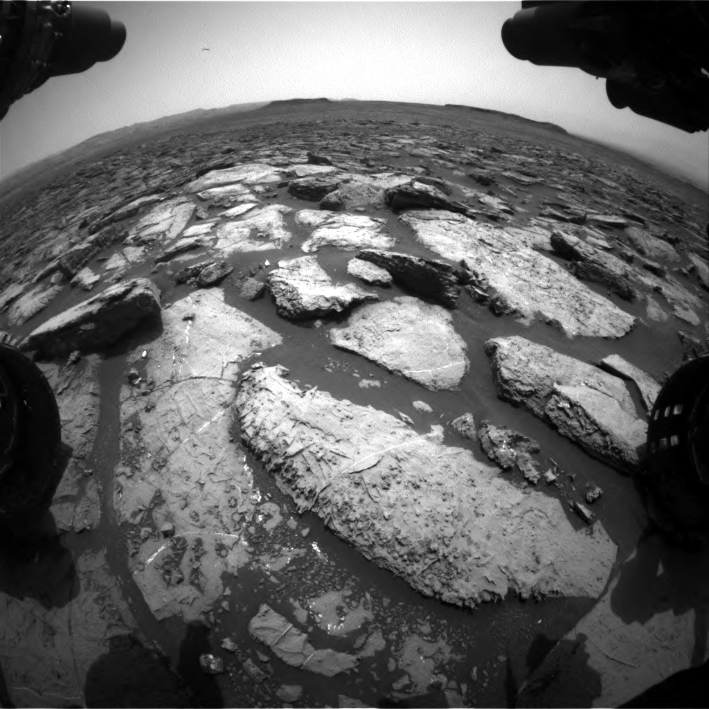 Nasa's Mars rover Curiosity acquired this image using its Front Hazard Avoidance Camera (Front Hazcam) on Sol 1499, at drive 2136, site number 58