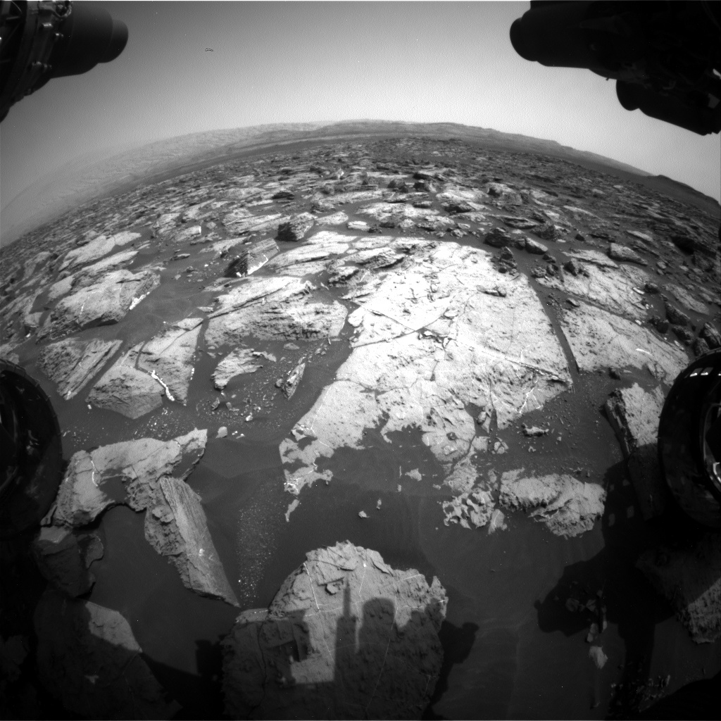 Nasa's Mars rover Curiosity acquired this image using its Front Hazard Avoidance Camera (Front Hazcam) on Sol 1503, at drive 0, site number 59