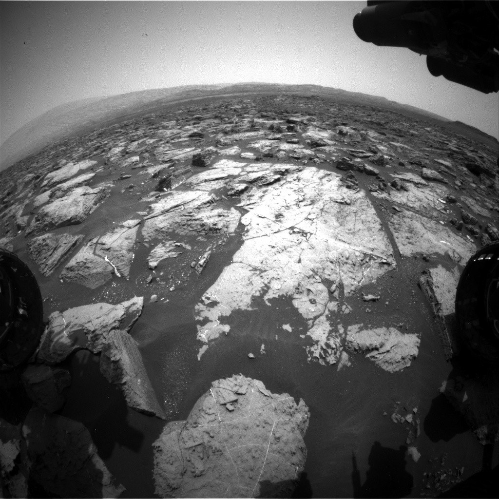 Nasa's Mars rover Curiosity acquired this image using its Front Hazard Avoidance Camera (Front Hazcam) on Sol 1505, at drive 0, site number 59