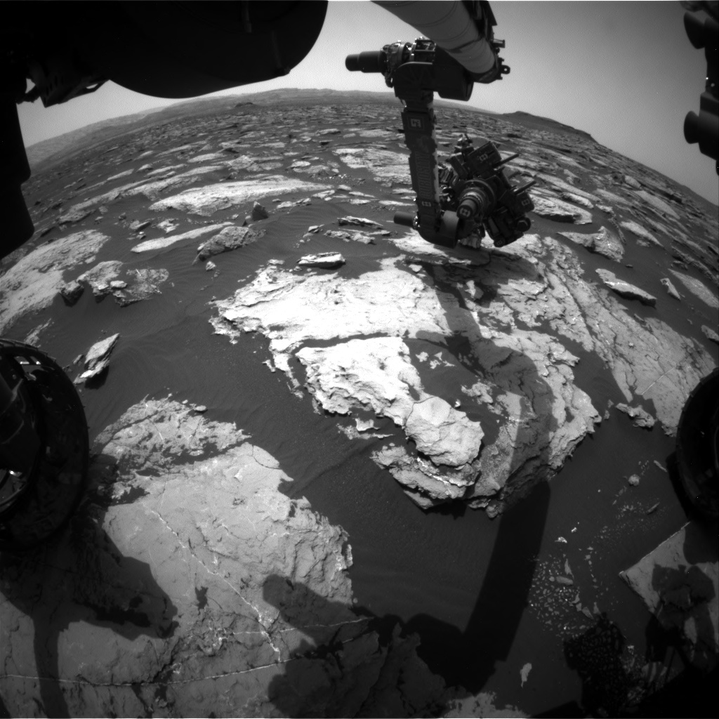 Nasa's Mars rover Curiosity acquired this image using its Front Hazard Avoidance Camera (Front Hazcam) on Sol 1512, at drive 1260, site number 59