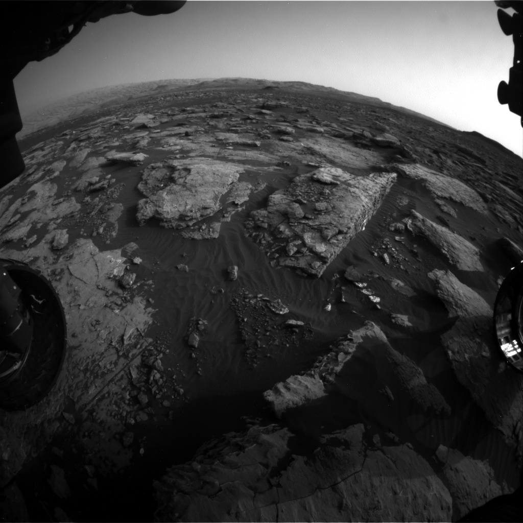 Nasa's Mars rover Curiosity acquired this image using its Front Hazard Avoidance Camera (Front Hazcam) on Sol 1512, at drive 1596, site number 59