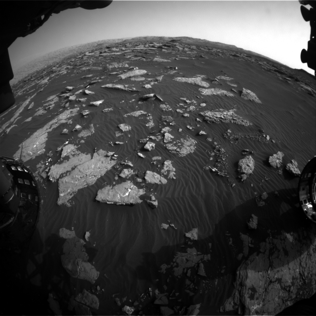 Nasa's Mars rover Curiosity acquired this image using its Front Hazard Avoidance Camera (Front Hazcam) on Sol 1514, at drive 1998, site number 59