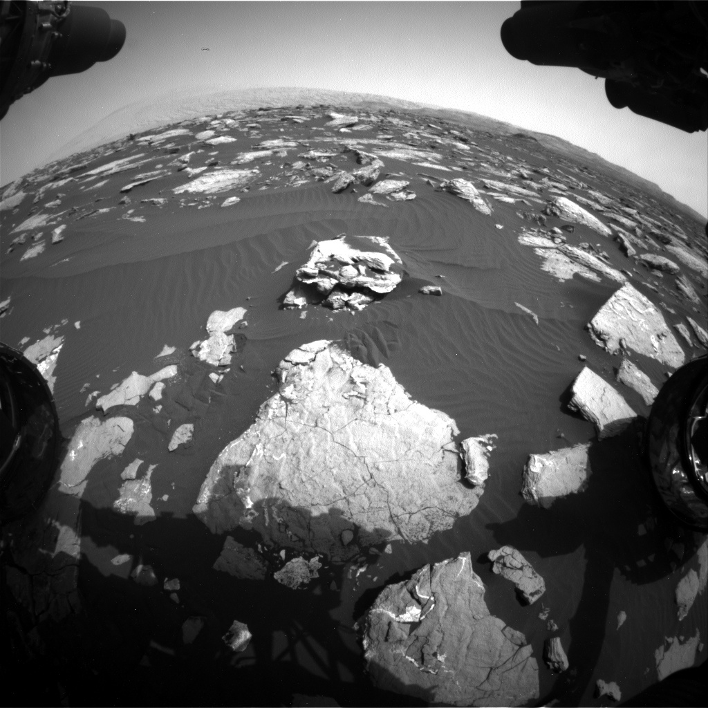 Nasa's Mars rover Curiosity acquired this image using its Front Hazard Avoidance Camera (Front Hazcam) on Sol 1516, at drive 2242, site number 59