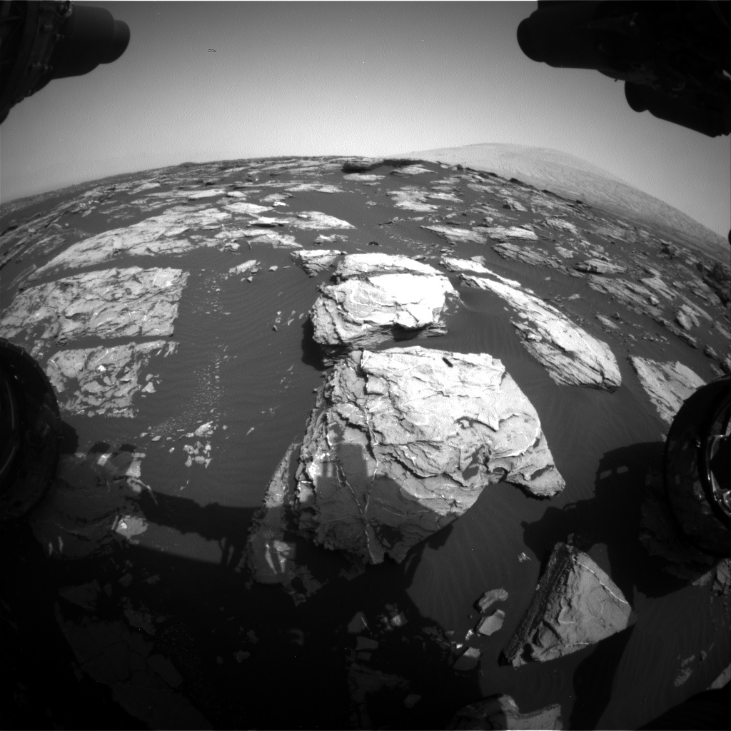 Nasa's Mars rover Curiosity acquired this image using its Front Hazard Avoidance Camera (Front Hazcam) on Sol 1519, at drive 2578, site number 59