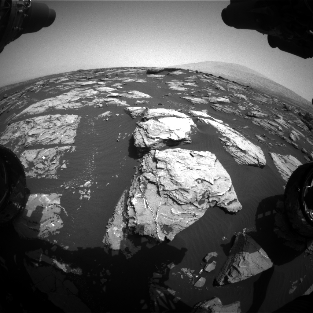 Nasa's Mars rover Curiosity acquired this image using its Front Hazard Avoidance Camera (Front Hazcam) on Sol 1520, at drive 2578, site number 59