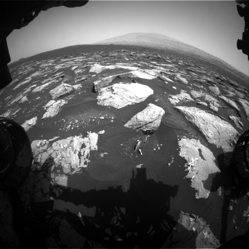Nasa's Mars rover Curiosity acquired this image using its Front Hazard Avoidance Camera (Front Hazcam) on Sol 1526, at drive 2830, site number 59