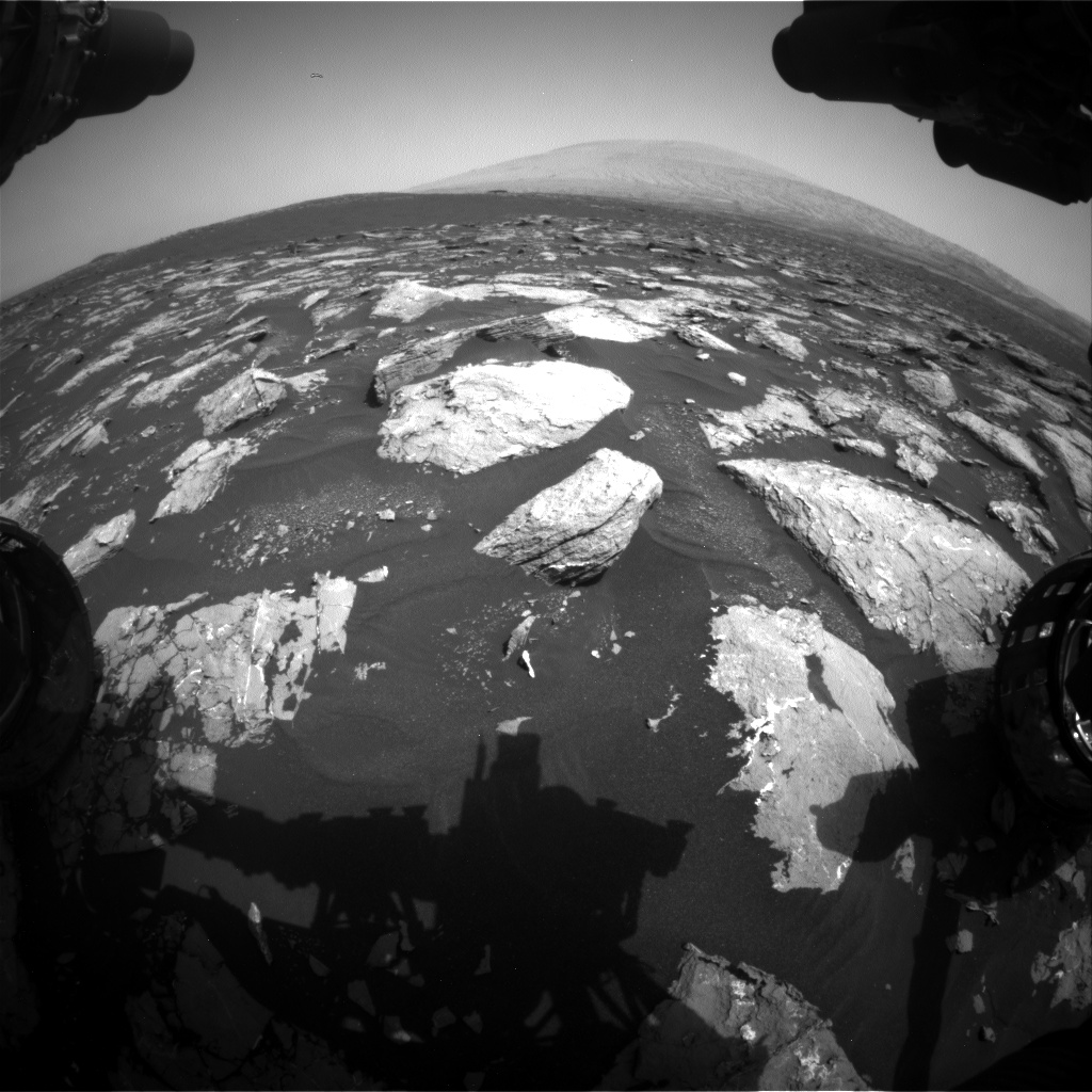 Nasa's Mars rover Curiosity acquired this image using its Front Hazard Avoidance Camera (Front Hazcam) on Sol 1526, at drive 2830, site number 59