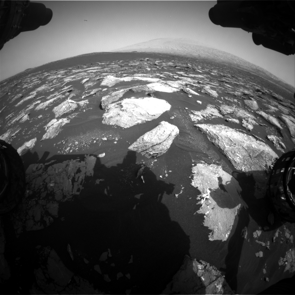 Nasa's Mars rover Curiosity acquired this image using its Front Hazard Avoidance Camera (Front Hazcam) on Sol 1527, at drive 2830, site number 59