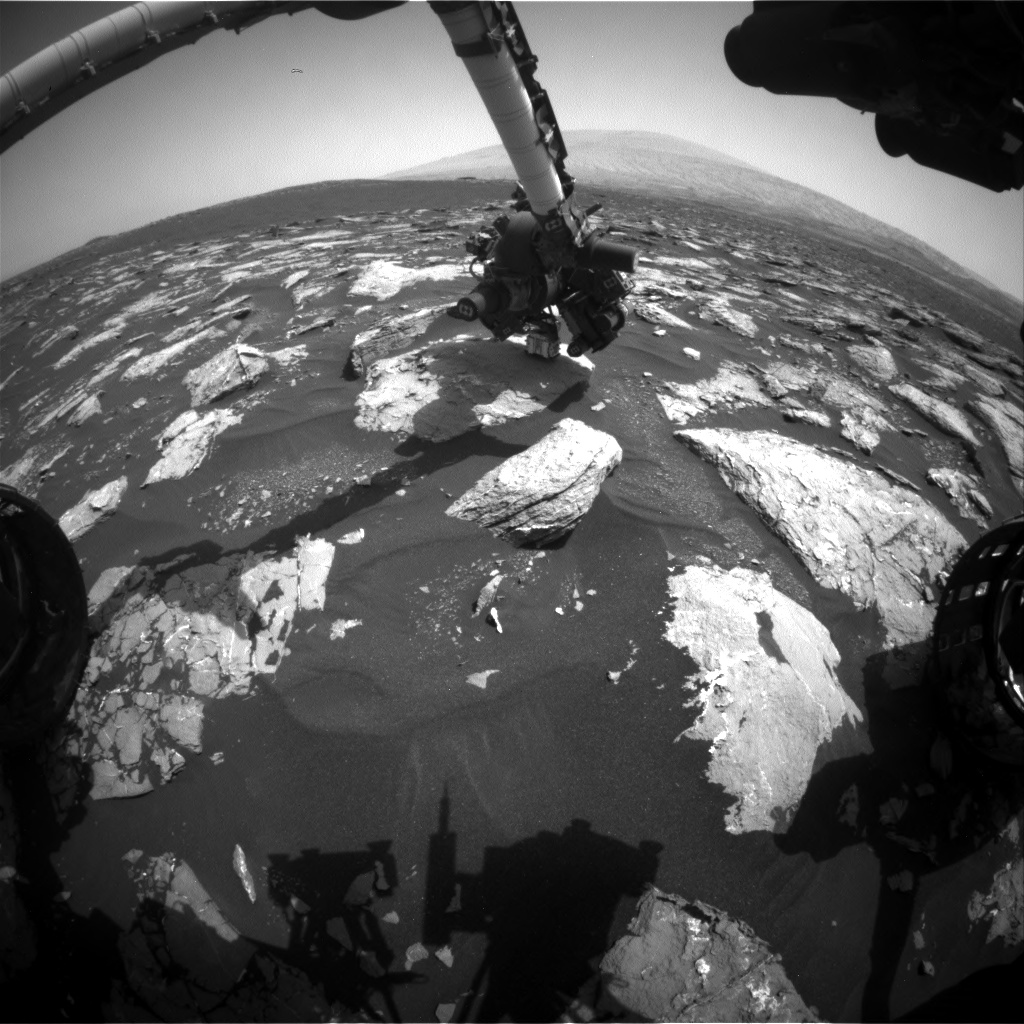 Nasa's Mars rover Curiosity acquired this image using its Front Hazard Avoidance Camera (Front Hazcam) on Sol 1532, at drive 2830, site number 59