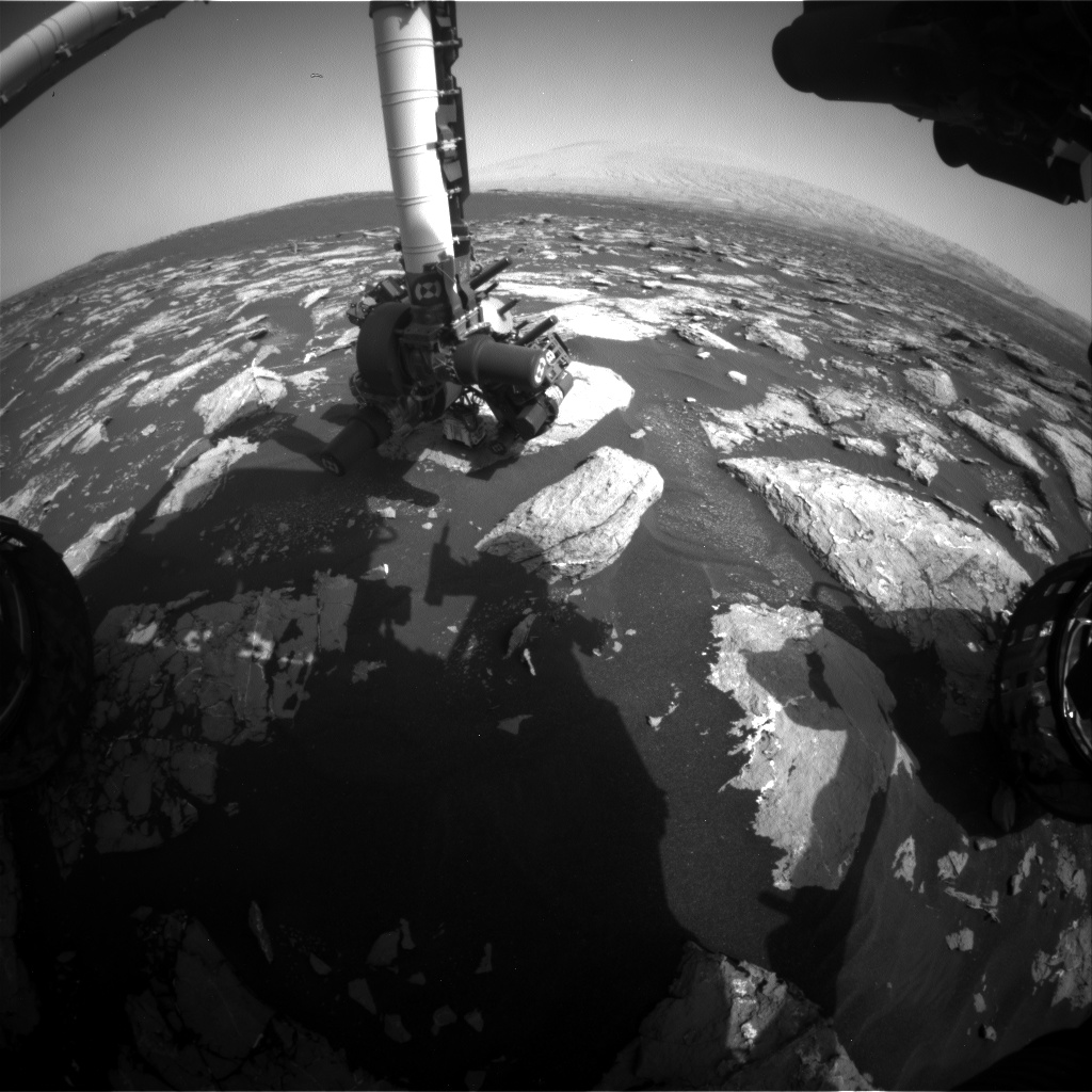 Nasa's Mars rover Curiosity acquired this image using its Front Hazard Avoidance Camera (Front Hazcam) on Sol 1533, at drive 2830, site number 59