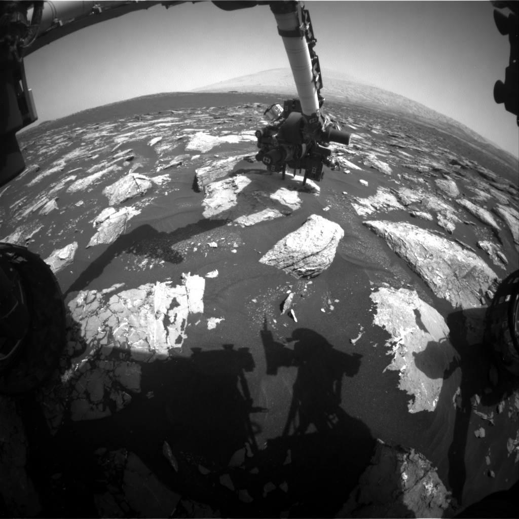 Nasa's Mars rover Curiosity acquired this image using its Front Hazard Avoidance Camera (Front Hazcam) on Sol 1536, at drive 2830, site number 59