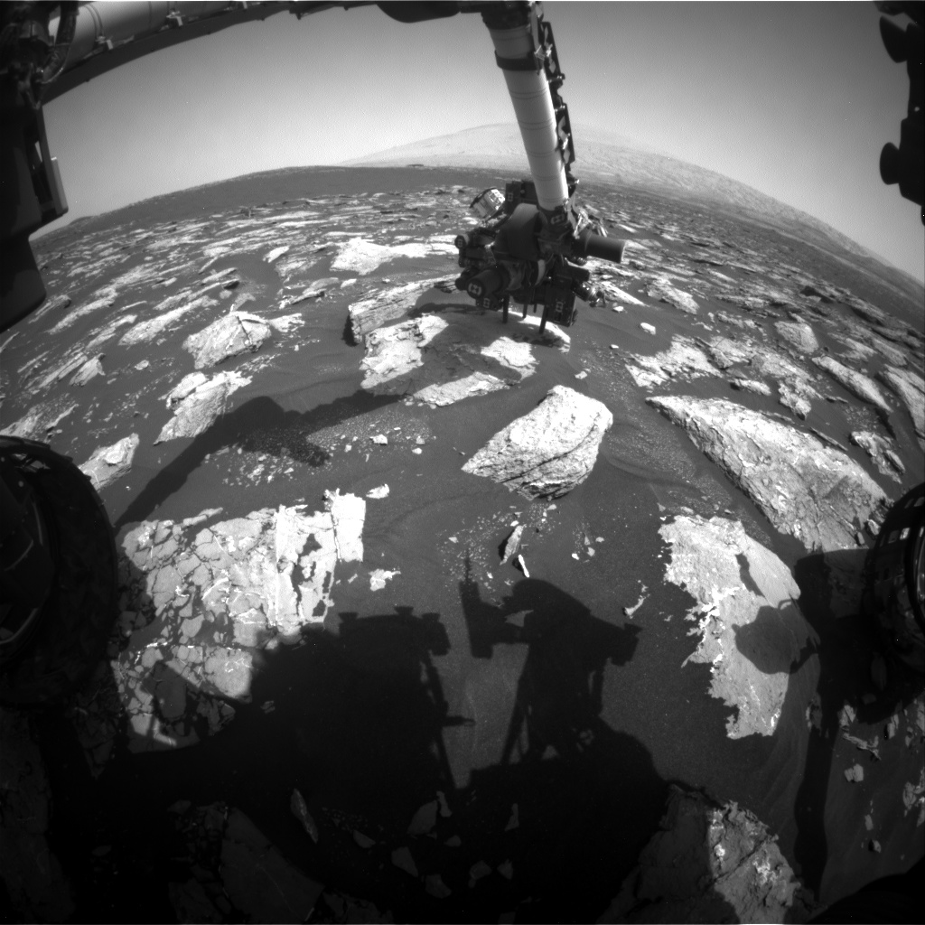 Nasa's Mars rover Curiosity acquired this image using its Front Hazard Avoidance Camera (Front Hazcam) on Sol 1536, at drive 2830, site number 59