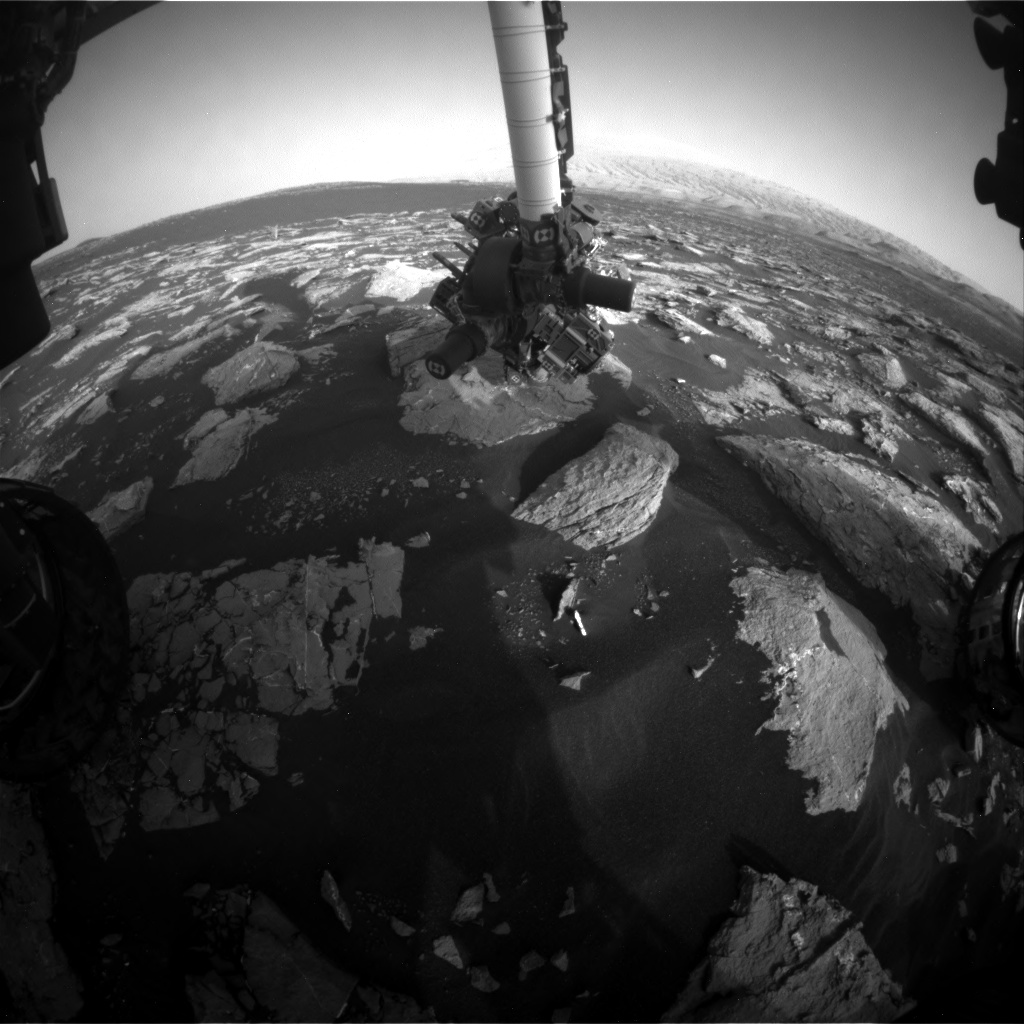 Nasa's Mars rover Curiosity acquired this image using its Front Hazard Avoidance Camera (Front Hazcam) on Sol 1537, at drive 2830, site number 59
