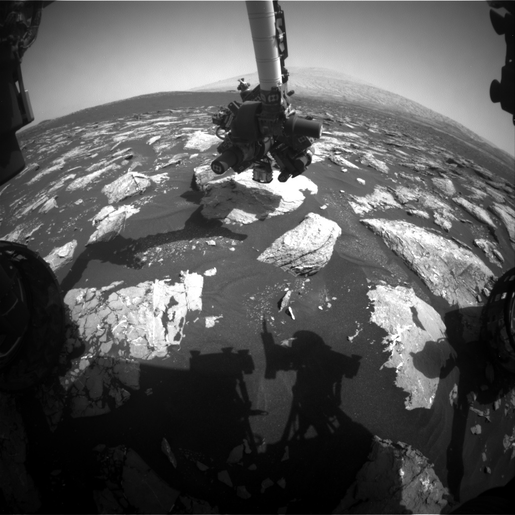Nasa's Mars rover Curiosity acquired this image using its Front Hazard Avoidance Camera (Front Hazcam) on Sol 1540, at drive 2830, site number 59