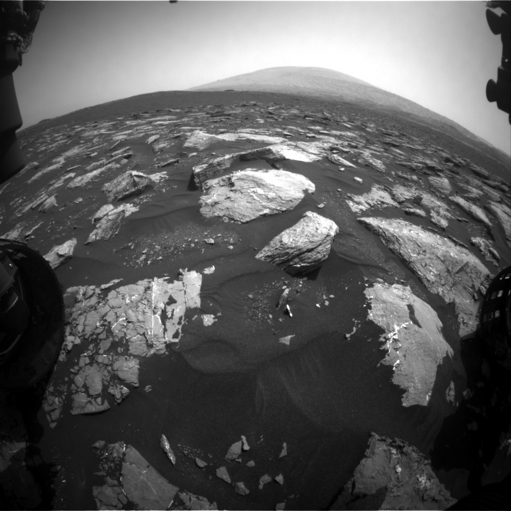 Nasa's Mars rover Curiosity acquired this image using its Front Hazard Avoidance Camera (Front Hazcam) on Sol 1543, at drive 2830, site number 59