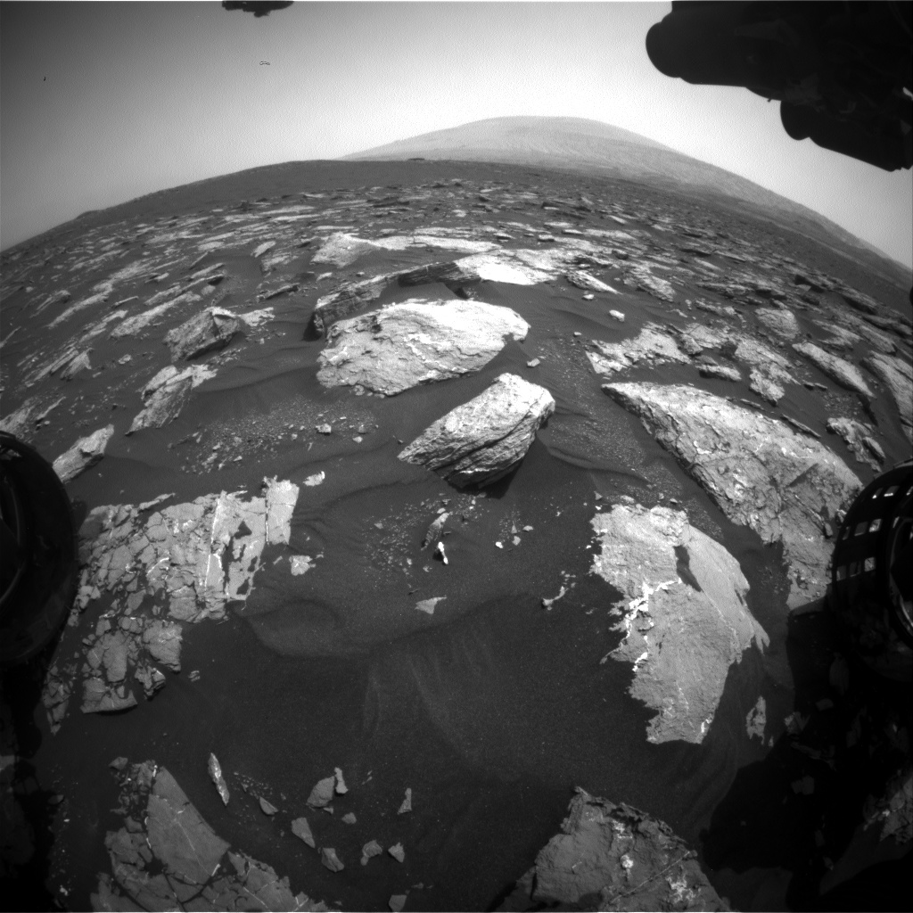 Nasa's Mars rover Curiosity acquired this image using its Front Hazard Avoidance Camera (Front Hazcam) on Sol 1543, at drive 2830, site number 59