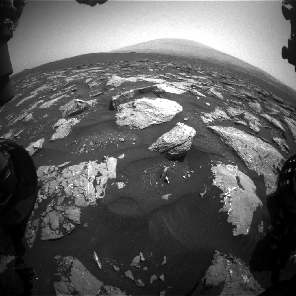 Nasa's Mars rover Curiosity acquired this image using its Front Hazard Avoidance Camera (Front Hazcam) on Sol 1548, at drive 2830, site number 59