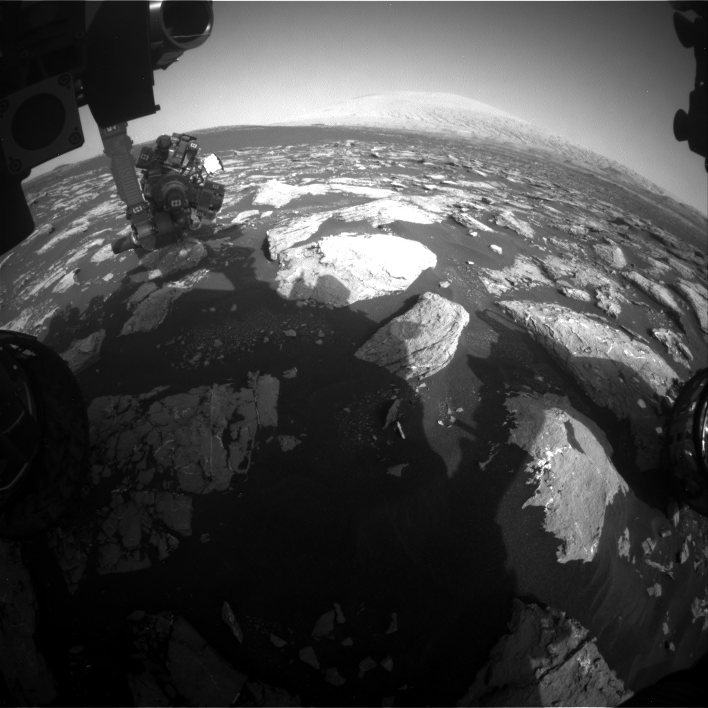 Nasa's Mars rover Curiosity acquired this image using its Front Hazard Avoidance Camera (Front Hazcam) on Sol 1552, at drive 2830, site number 59