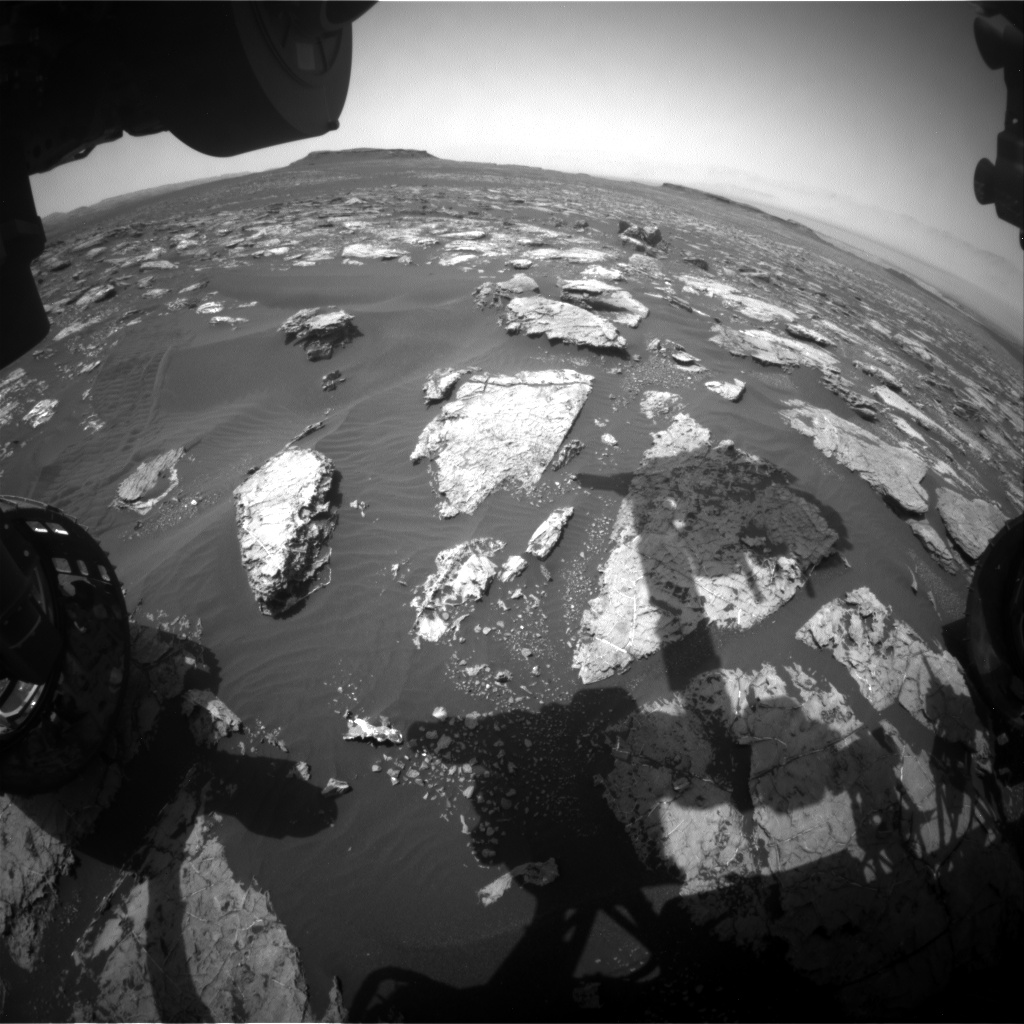 Nasa's Mars rover Curiosity acquired this image using its Front Hazard Avoidance Camera (Front Hazcam) on Sol 1554, at drive 3004, site number 59