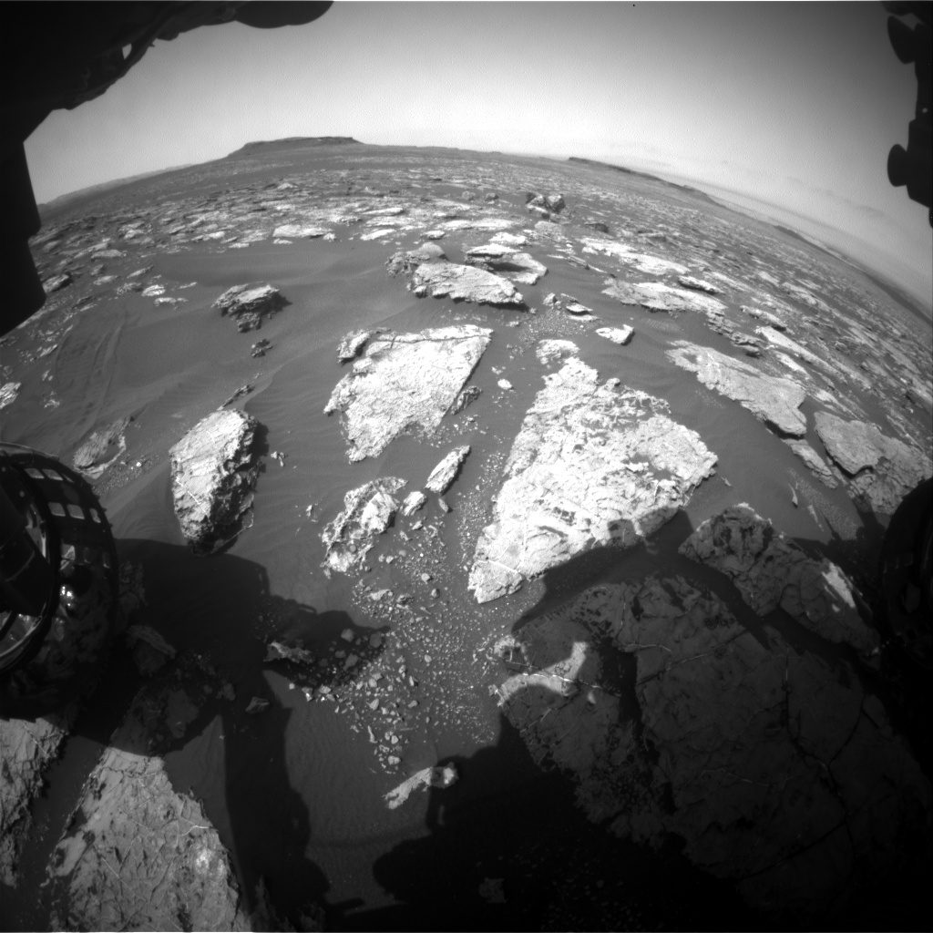 Nasa's Mars rover Curiosity acquired this image using its Front Hazard Avoidance Camera (Front Hazcam) on Sol 1558, at drive 3016, site number 59
