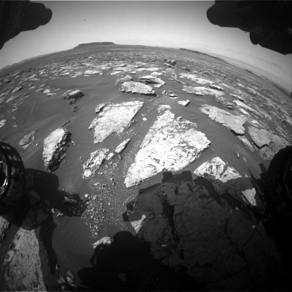 Nasa's Mars rover Curiosity acquired this image using its Front Hazard Avoidance Camera (Front Hazcam) on Sol 1562, at drive 3016, site number 59