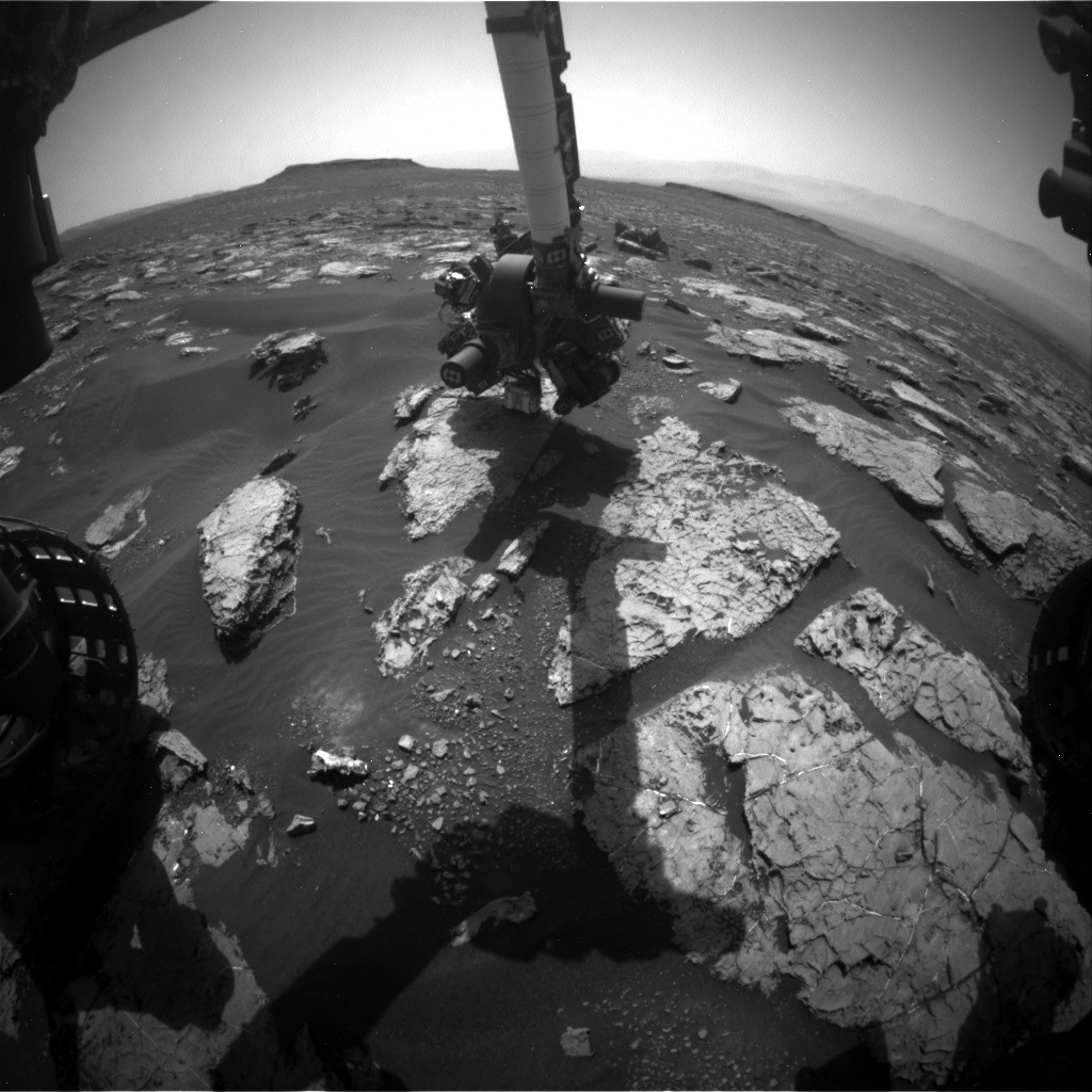 Nasa's Mars rover Curiosity acquired this image using its Front Hazard Avoidance Camera (Front Hazcam) on Sol 1567, at drive 3016, site number 59