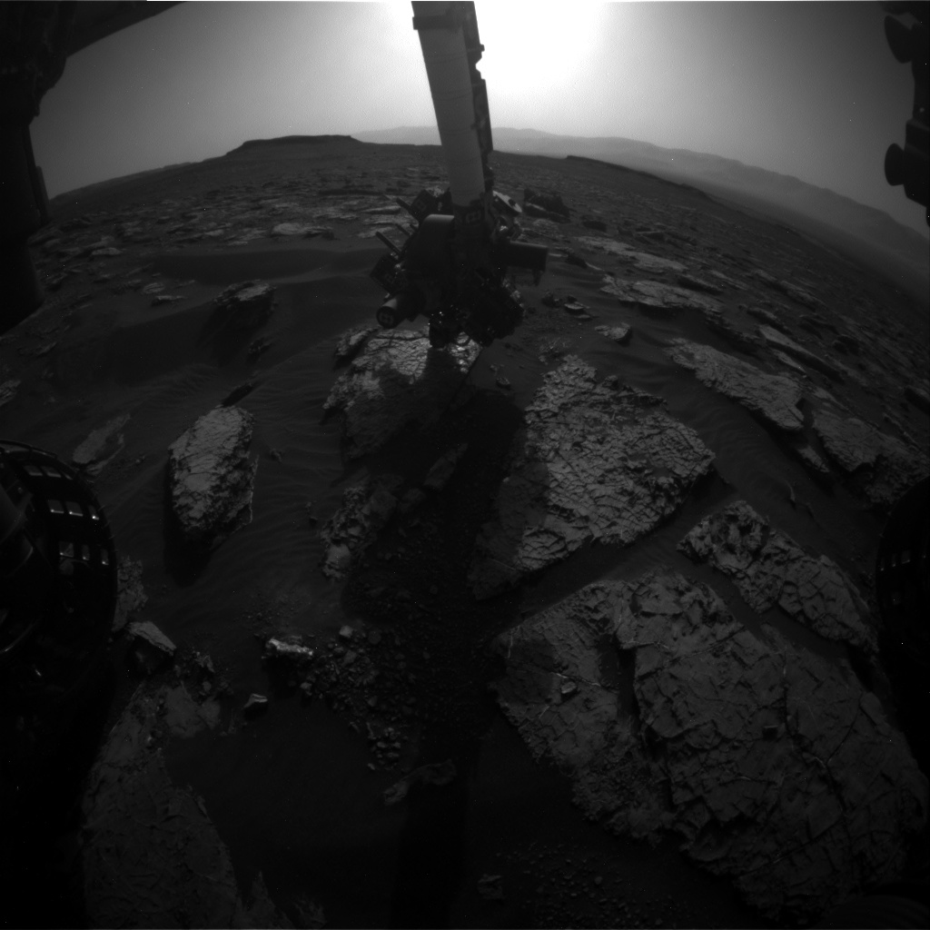 Nasa's Mars rover Curiosity acquired this image using its Front Hazard Avoidance Camera (Front Hazcam) on Sol 1570, at drive 3016, site number 59