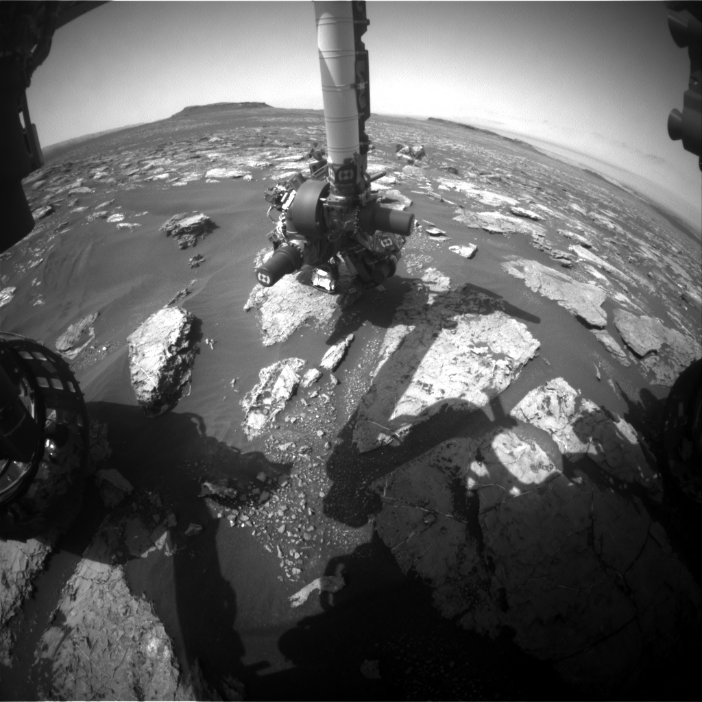 Nasa's Mars rover Curiosity acquired this image using its Front Hazard Avoidance Camera (Front Hazcam) on Sol 1571, at drive 3016, site number 59