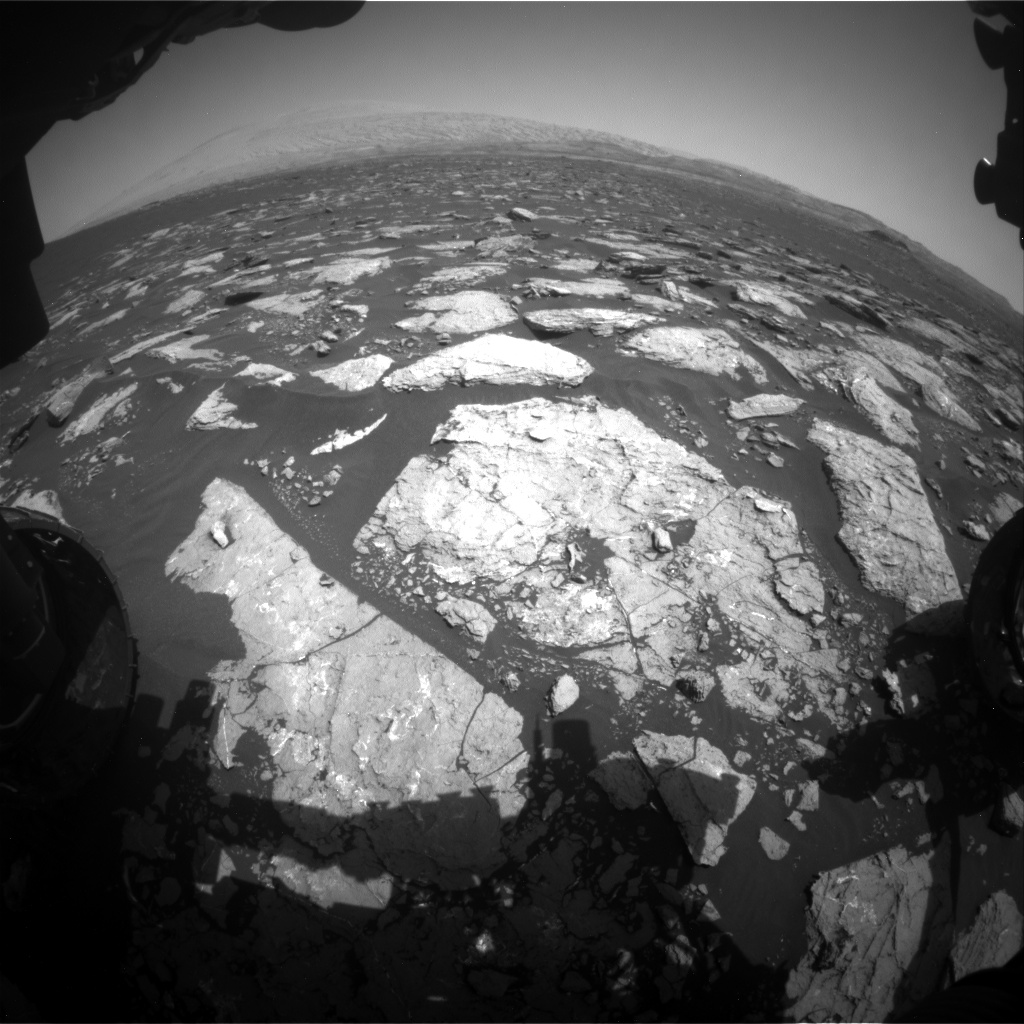 Nasa's Mars rover Curiosity acquired this image using its Front Hazard Avoidance Camera (Front Hazcam) on Sol 1571, at drive 0, site number 60