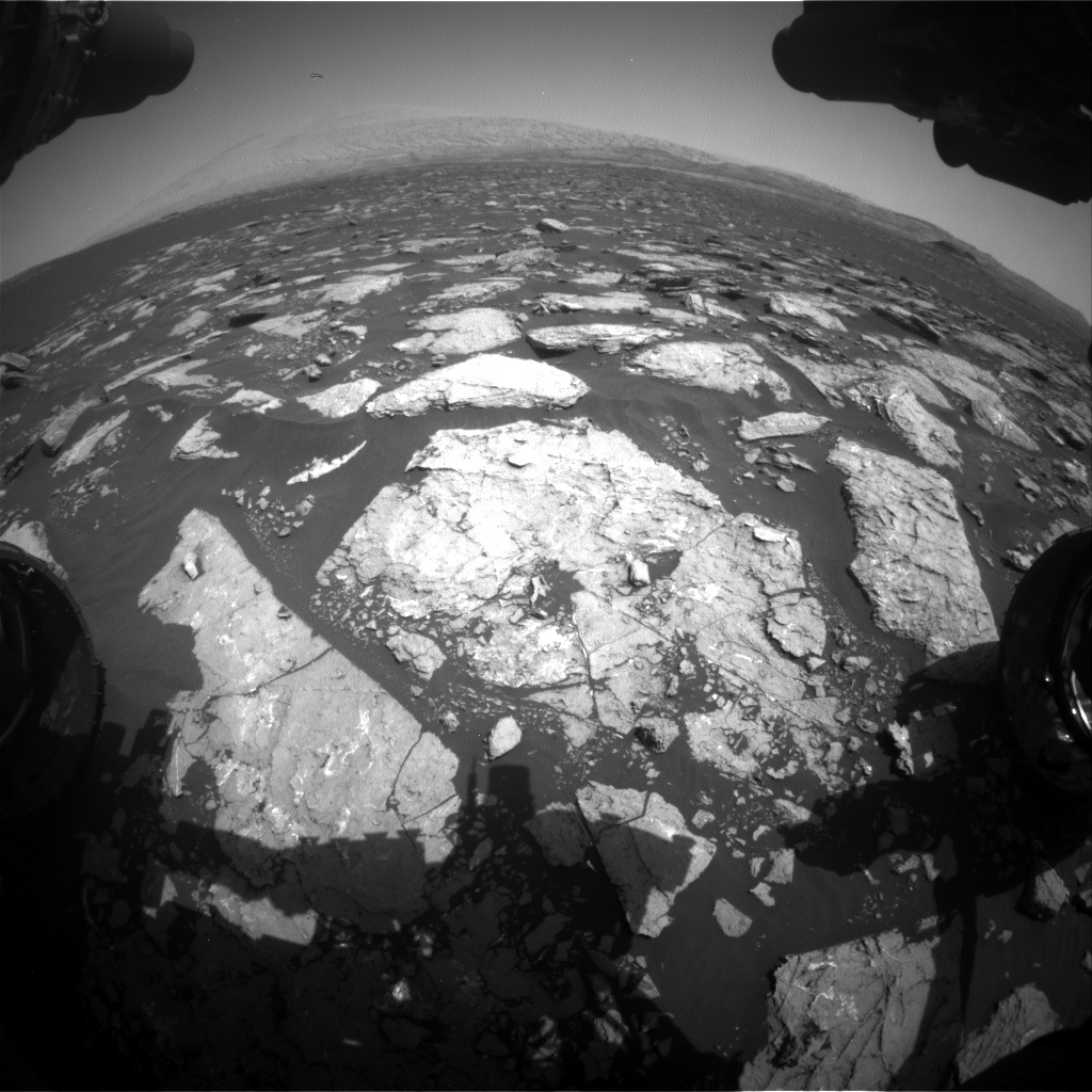 Nasa's Mars rover Curiosity acquired this image using its Front Hazard Avoidance Camera (Front Hazcam) on Sol 1571, at drive 0, site number 60