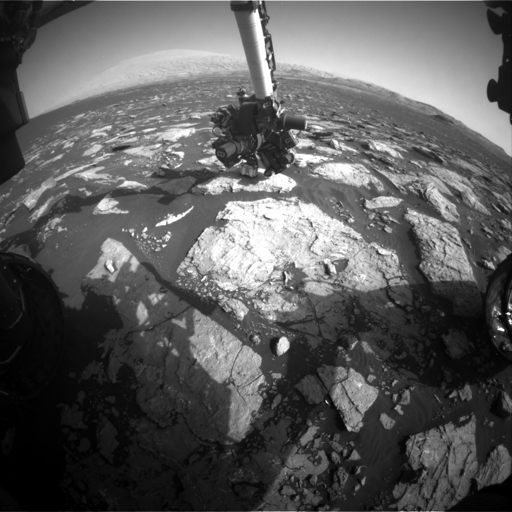 Nasa's Mars rover Curiosity acquired this image using its Front Hazard Avoidance Camera (Front Hazcam) on Sol 1572, at drive 0, site number 60