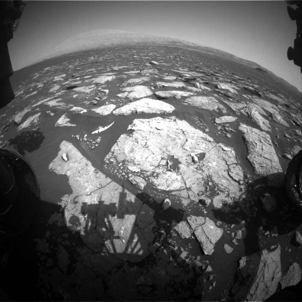 Nasa's Mars rover Curiosity acquired this image using its Front Hazard Avoidance Camera (Front Hazcam) on Sol 1573, at drive 0, site number 60