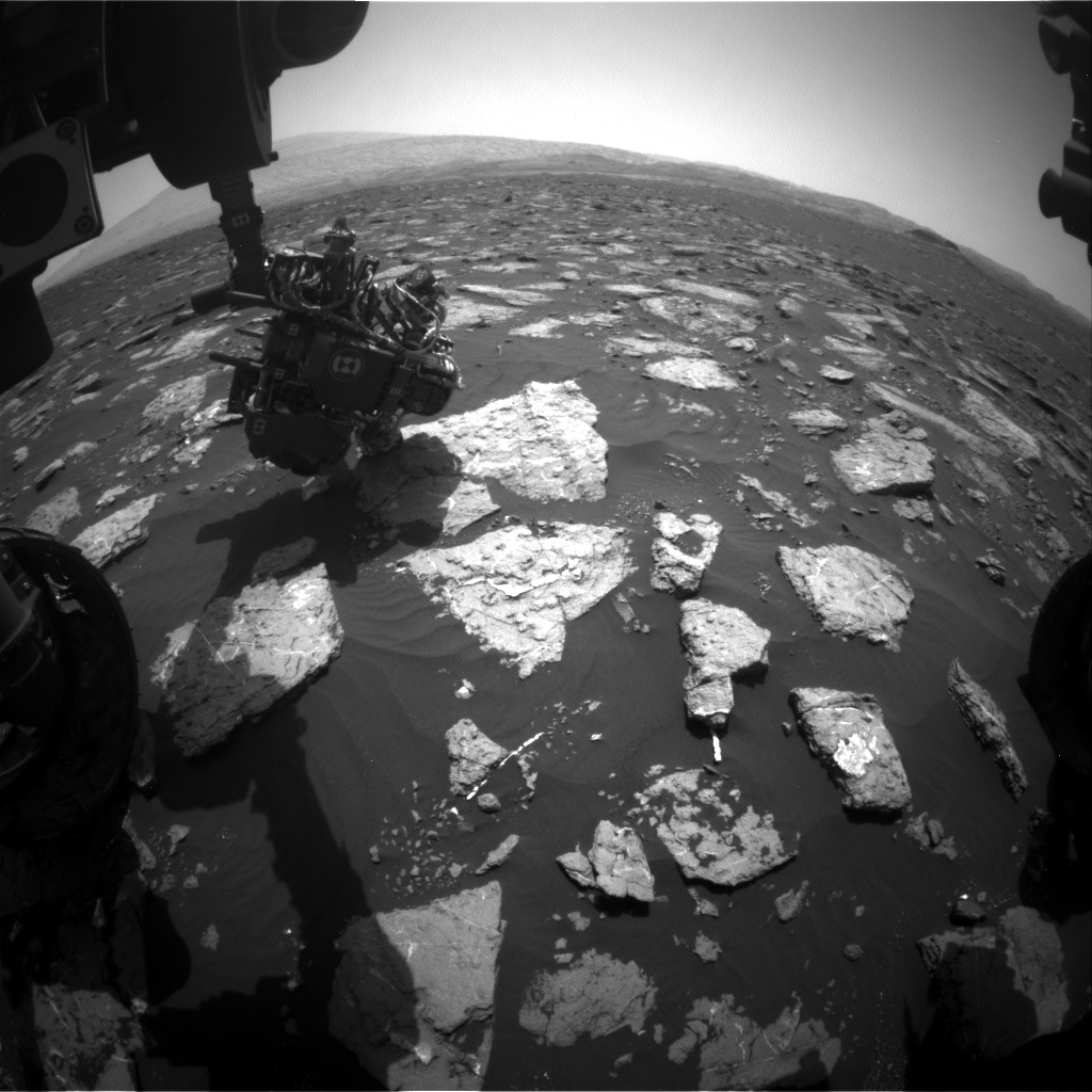 Nasa's Mars rover Curiosity acquired this image using its Front Hazard Avoidance Camera (Front Hazcam) on Sol 1576, at drive 180, site number 60