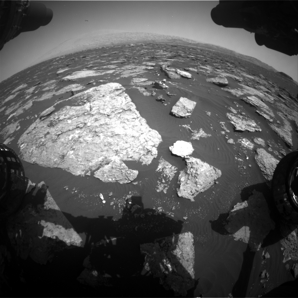 Nasa's Mars rover Curiosity acquired this image using its Front Hazard Avoidance Camera (Front Hazcam) on Sol 1576, at drive 396, site number 60