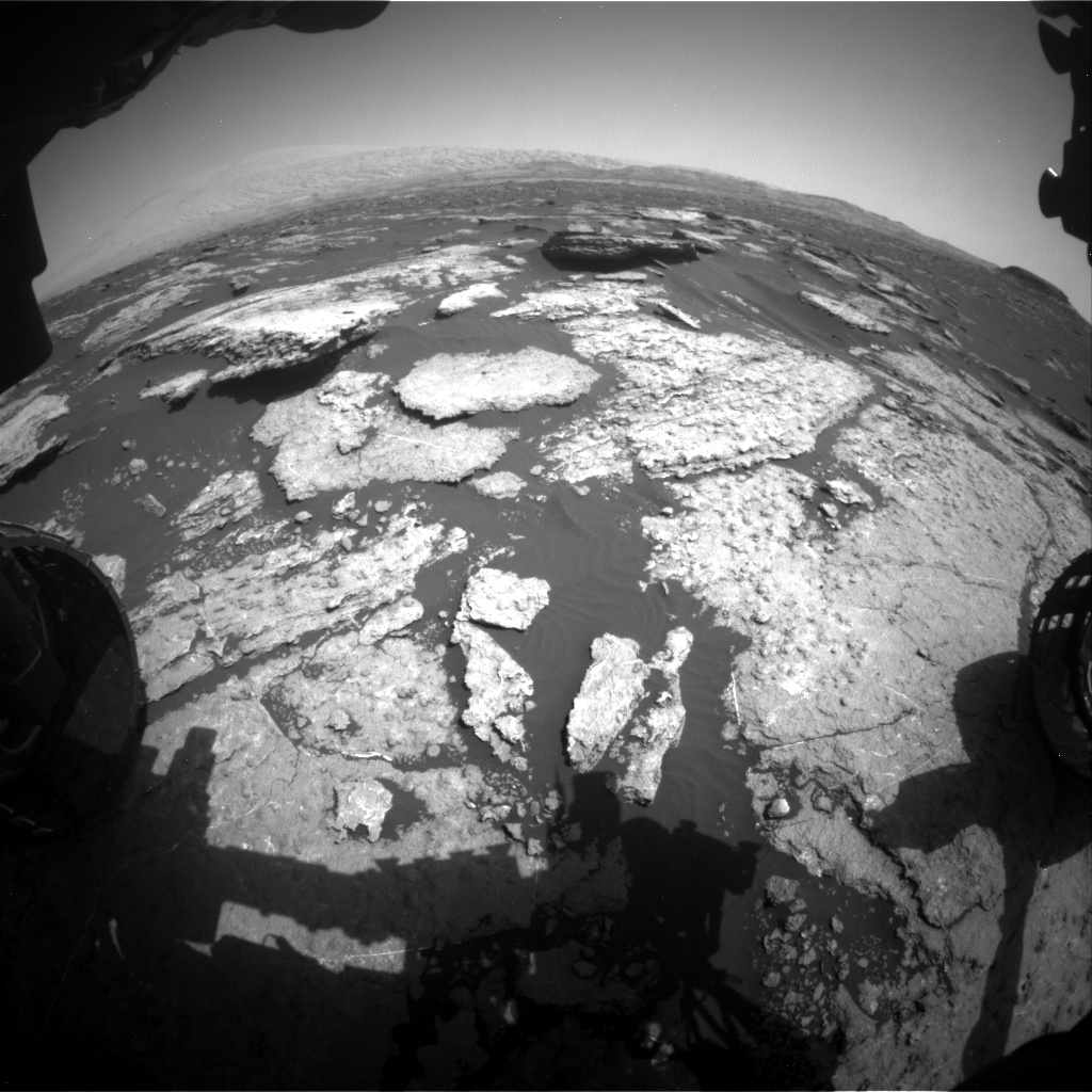 Nasa's Mars rover Curiosity acquired this image using its Front Hazard Avoidance Camera (Front Hazcam) on Sol 1577, at drive 684, site number 60