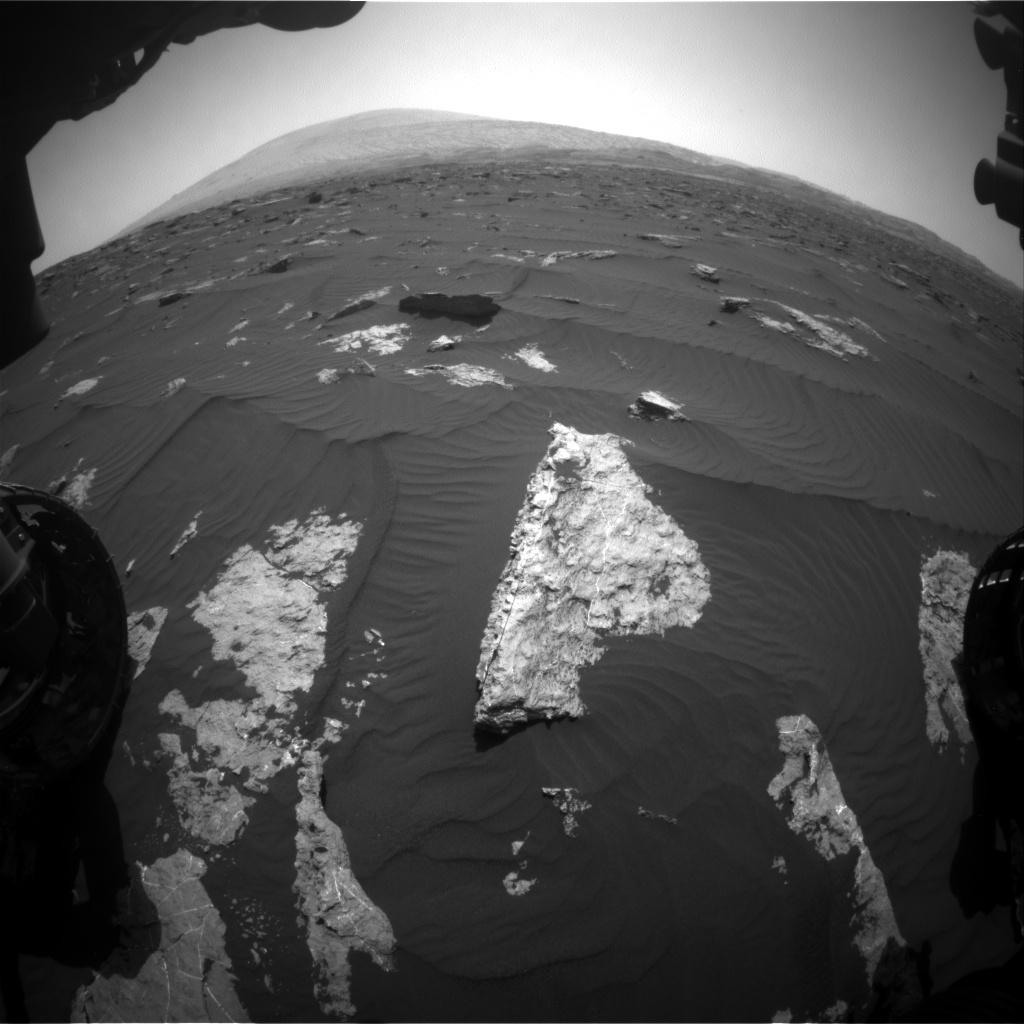 Nasa's Mars rover Curiosity acquired this image using its Front Hazard Avoidance Camera (Front Hazcam) on Sol 1580, at drive 888, site number 60