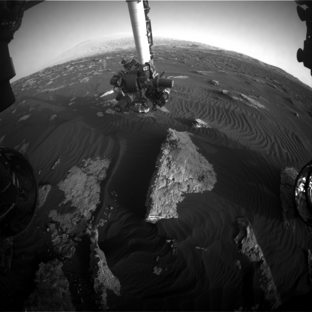 Nasa's Mars rover Curiosity acquired this image using its Front Hazard Avoidance Camera (Front Hazcam) on Sol 1581, at drive 888, site number 60