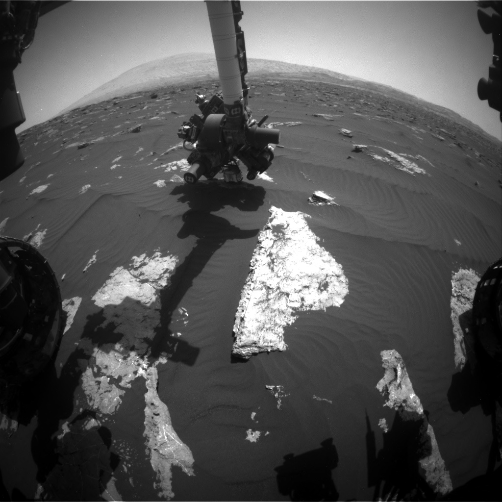 Nasa's Mars rover Curiosity acquired this image using its Front Hazard Avoidance Camera (Front Hazcam) on Sol 1582, at drive 888, site number 60