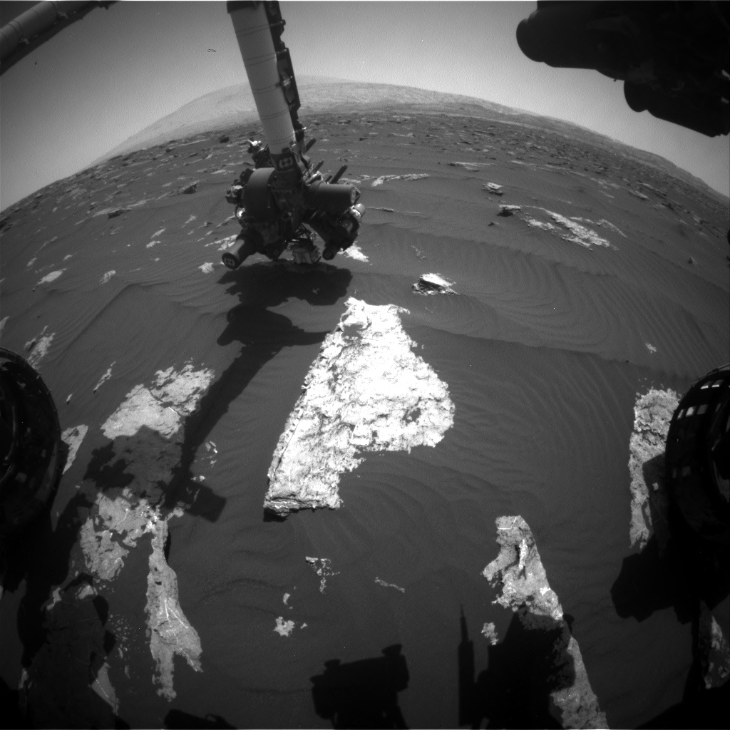 Nasa's Mars rover Curiosity acquired this image using its Front Hazard Avoidance Camera (Front Hazcam) on Sol 1582, at drive 888, site number 60