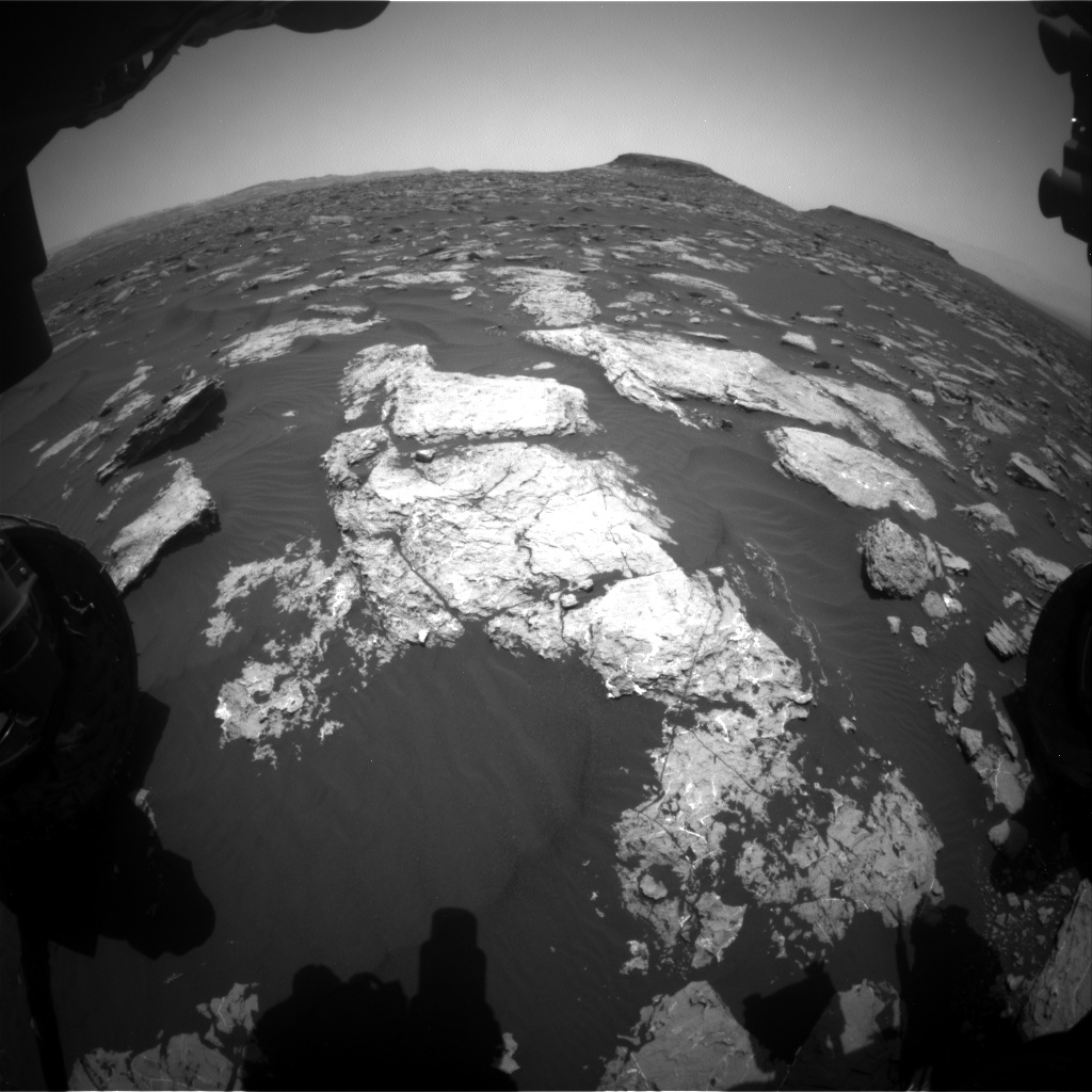 Nasa's Mars rover Curiosity acquired this image using its Front Hazard Avoidance Camera (Front Hazcam) on Sol 1583, at drive 1422, site number 60