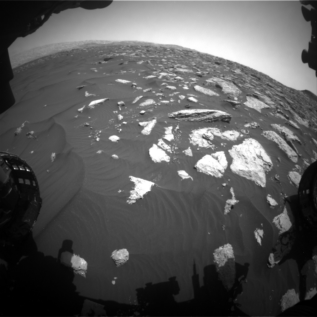 Nasa's Mars rover Curiosity acquired this image using its Front Hazard Avoidance Camera (Front Hazcam) on Sol 1584, at drive 1650, site number 60